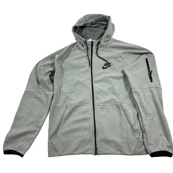 NWT Men's Gray Nike Hoodie Full Zipper Pullover Large DD5284-002 - Picture 1 of 8